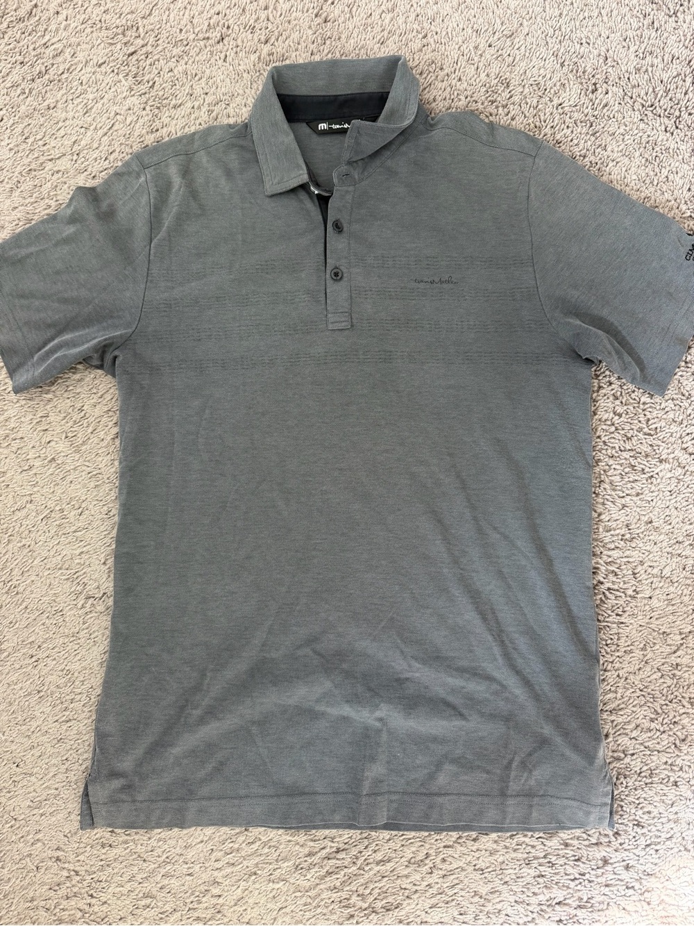 Travis Matthew Men's Grey golf polo size medium pre-owned